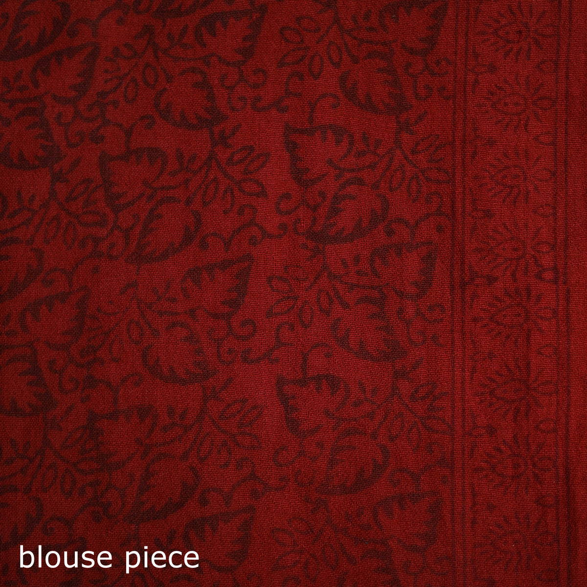 Handwoven Merino Wool Natural Dyed Hand Block Print Bagh Saree 07
