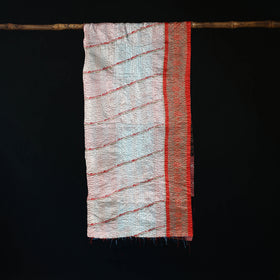 Bengal Kantha Handwork Patchwork Reversible Silk Stole 386