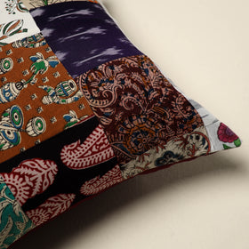 Multicolor - handcrafted cotton patchwork cushion cover 28