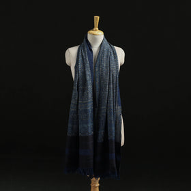 Kutch Handwoven Ajrakh Hand Block Print Merino Wool Shawl  53
