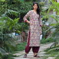 Kalamkari Kurta with Afghani Salwar Set