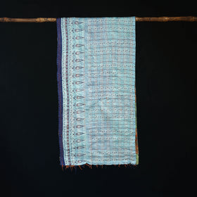 Bengal Kantha Handwork Patchwork Reversible Silk Stole 384