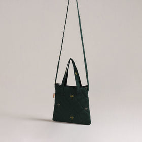 Green - Handcrafted Quilted Sling Bag 20