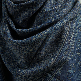Kutch Handwoven Ajrakh Hand Block Print Merino Wool Shawl  53