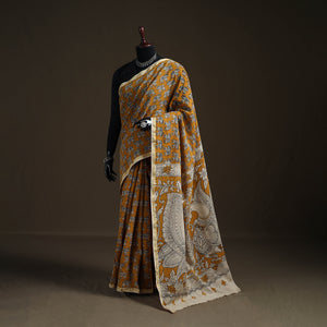 Kalamkari Printed Kota Doria Cotton Saree 39