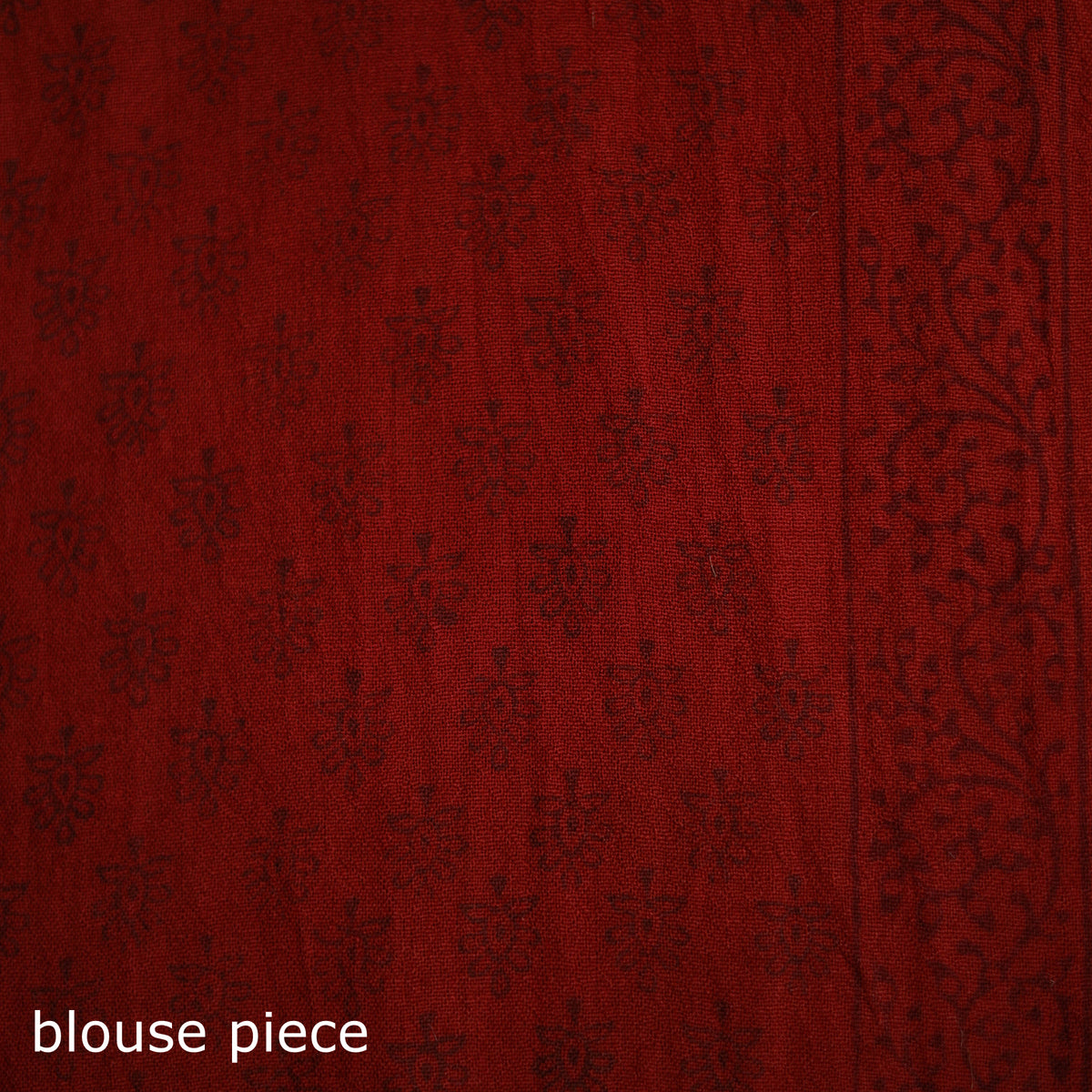 Handwoven Merino Wool Natural Dyed Hand Block Print Bagh Saree 08