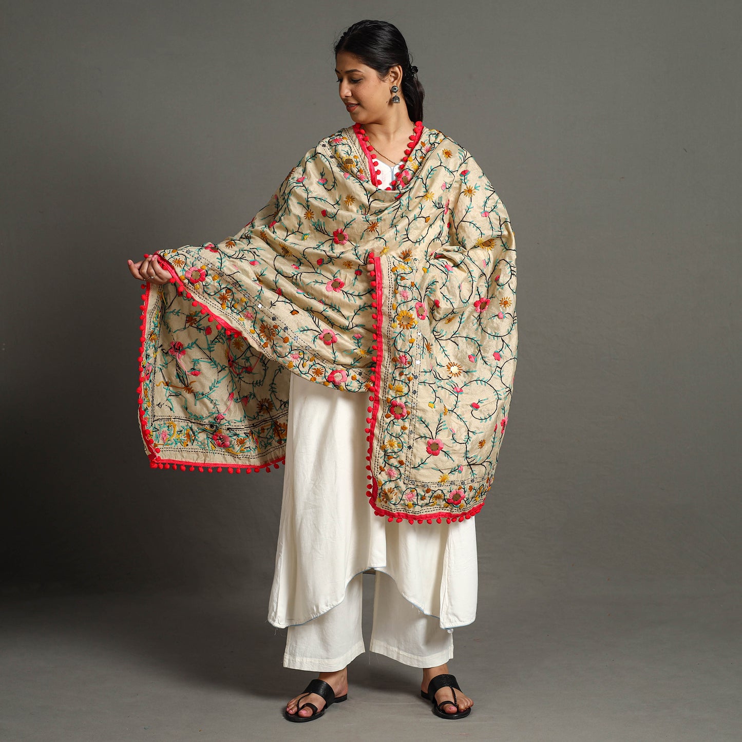 Phulkari Embroidered Dupatta