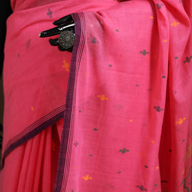 Phulia Jamdani Pure Handloom Cotton Saree with Tassels (Count 92/84) 22