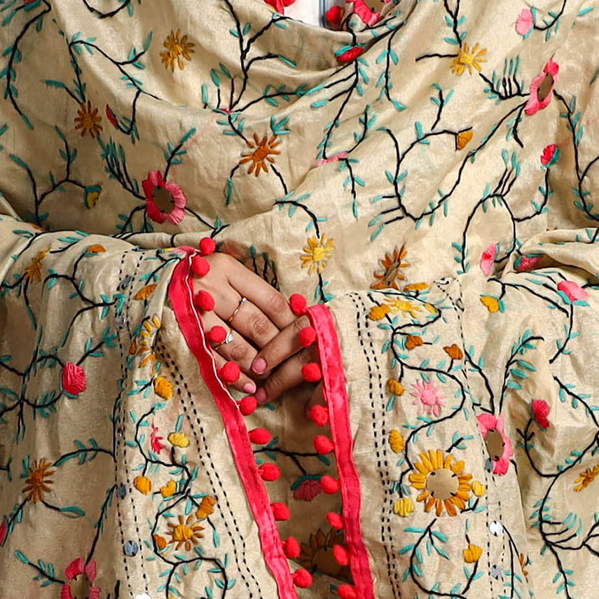 Phulkari Embroidered Dupatta