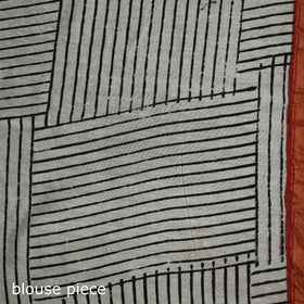 Bagru Hand Block Print Natural Dyed Mulberry Silk Saree 27