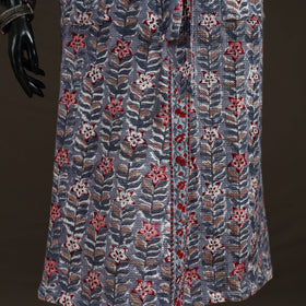 Sanganeri Hand Block Print Waffle Weave Cotton Bath Robe 08