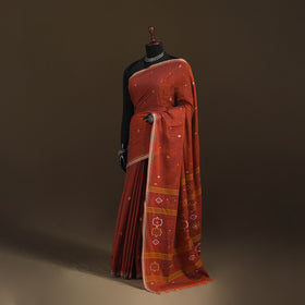 Phulia Jamdani Pure Handloom Cotton Saree with Tassels (Count 92/84) 23