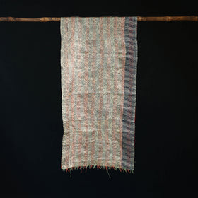Bengal Kantha Handwork Patchwork Reversible Silk Stole 378