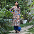 Kalamkari Kurta with Palazzo & Dupatta Set
