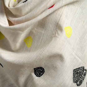 Handspun Handwoven Pure Eri Silk Aari Hand Embroidered Shawl of Assam 22