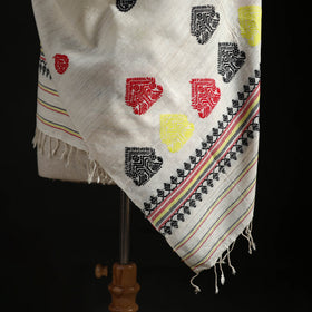 Handspun Handwoven Pure Eri Silk Aari Hand Embroidered Shawl of Assam 22