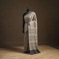 Handwoven Merino Wool Natural Dyed Hand Block Print Ajrakh Saree 10