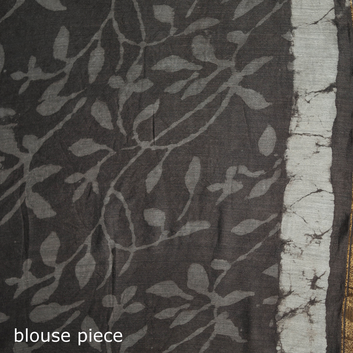 Bagru Hand Block Print Natural Dyed Mulberry Silk Saree 28