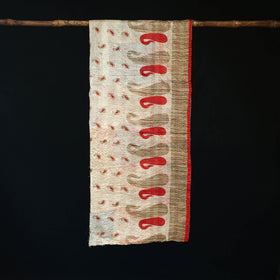 Bengal Kantha Handwork Patchwork Reversible Silk Stole 374