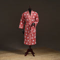 Sanganeri Hand Block Print Waffle Weave Cotton Bath Robe 10