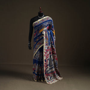 Kalamkari Printed Kota Doria Cotton Saree 41