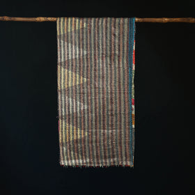 Bengal Kantha Handwork Patchwork Reversible Silk Stole 372
