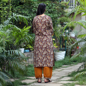 Kalamkari Kurta with Palazzo & Dupatta Set