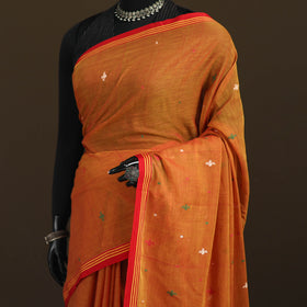 Phulia Jamdani Pure Handloom Cotton Saree with Tassels (Count 92/84) 25
