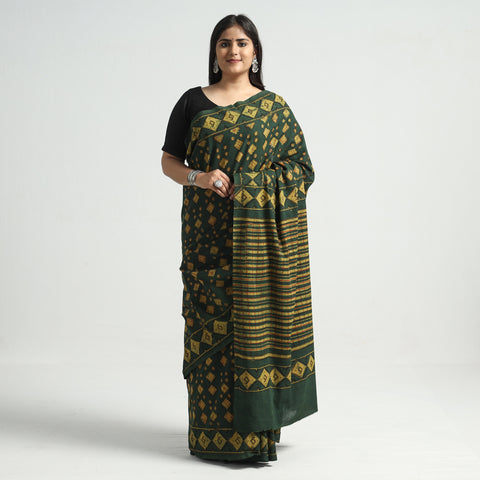 block printed saree