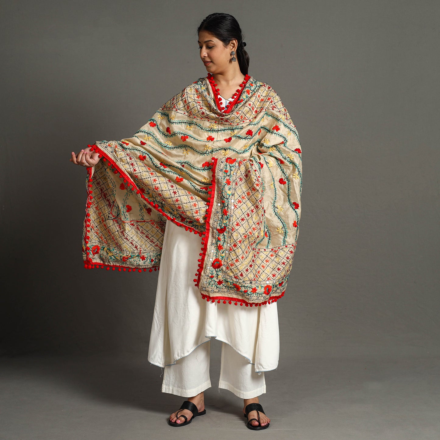 Phulkari Embroidered Dupatta