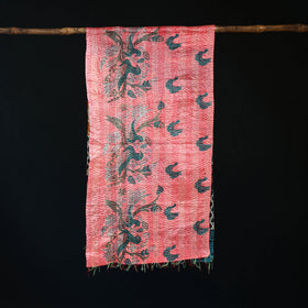 Bengal Kantha Handwork Patchwork Reversible Silk Stole 369