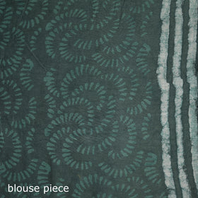 Bagru Hand Block Print Natural Dyed Mulberry Silk Saree 30