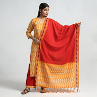 Pochampally Ikat Kurta with Palazzo & Dupatta Set