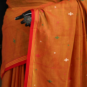 Phulia Jamdani Pure Handloom Cotton Saree with Tassels (Count 92/84) 25