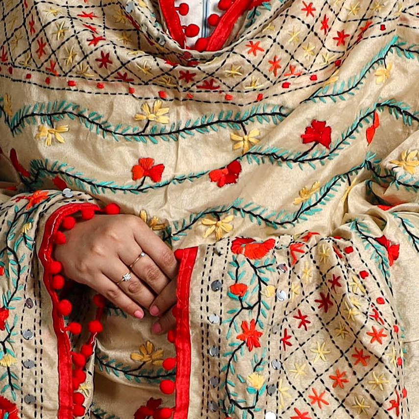 Phulkari Embroidered Dupatta