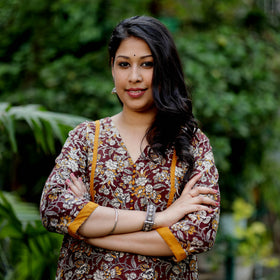 Kalamkari Kurta with Palazzo & Dupatta Set
