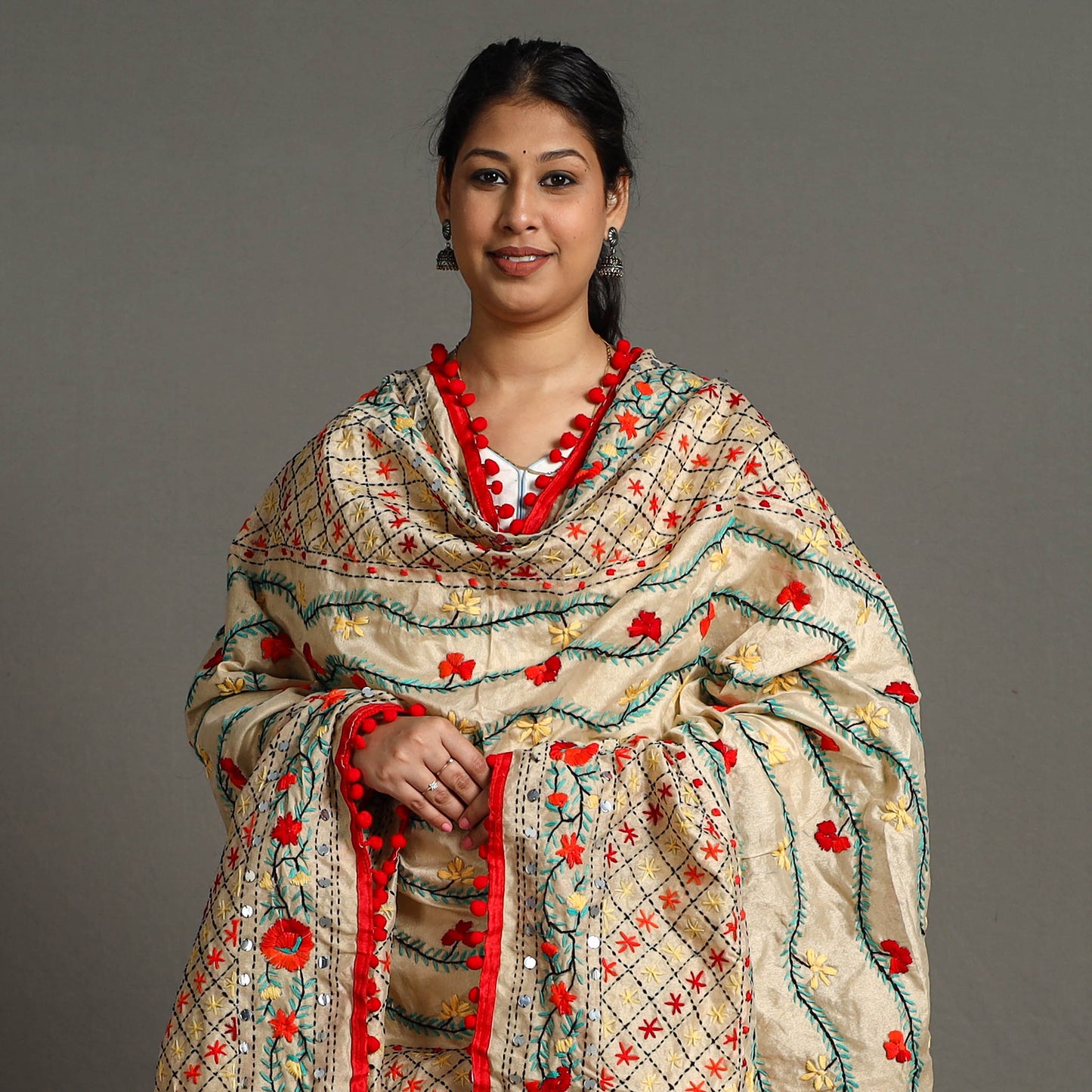 Phulkari Embroidered Dupatta