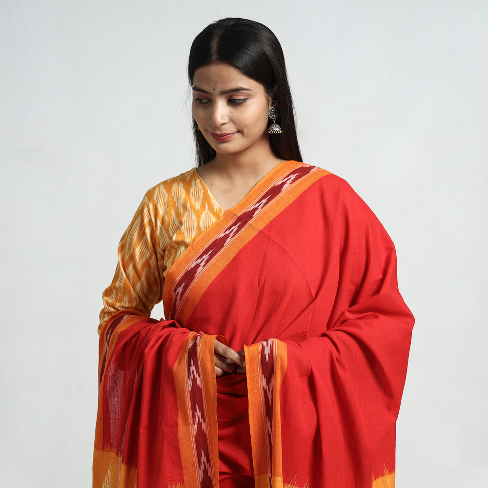 Pochampally Ikat Kurta with Palazzo & Dupatta Set