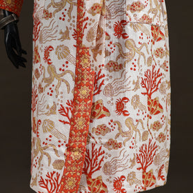 Sanganeri Hand Block Print Waffle Weave Cotton Bath Robe 11