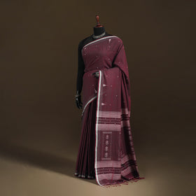 Phulia Jamdani Pure Handloom Cotton Saree with Tassels (Count 92/60) 26