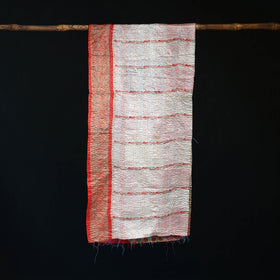 Bengal Kantha Handwork Patchwork Reversible Silk Stole 365