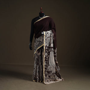 Kalamkari Printed Kota Doria Cotton Saree 43