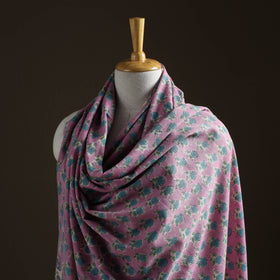 Floral Sanganeri Print Pure Merino Wool Handwoven Shawl 41