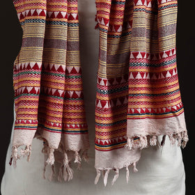 Orissa Tribal Kapadaganda Hand Embroidered Pure Handwoven Cotton Stole 02