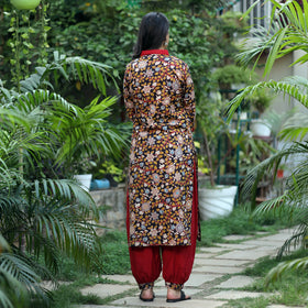 Kalamkari Kurta with Palazzo & Dupatta Set