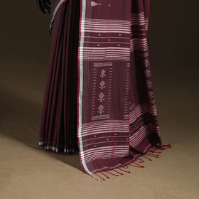 Phulia Jamdani Pure Handloom Cotton Saree with Tassels (Count 92/60) 26