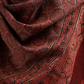 Kutch Handwoven Ajrakh Hand Block Print Merino Wool Shawl  57