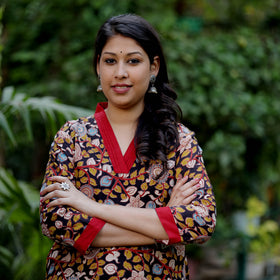 Kalamkari Kurta with Palazzo & Dupatta Set