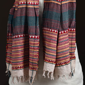 Orissa Tribal Kapadaganda Hand Embroidered Pure Handwoven Cotton Stole 04