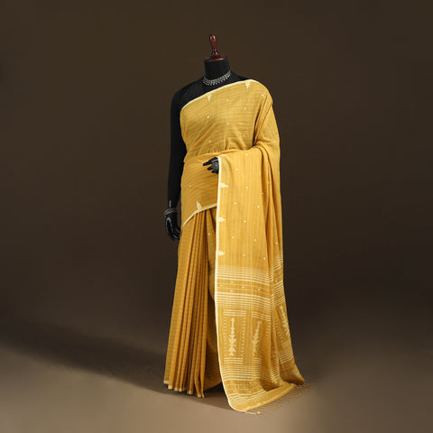 Phulia Jamdani Pure Handloom Cotton Saree with Tassels (Count 92/60) 27